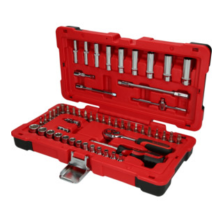Jeu de clés à douille 1/4" CHROMEplus KS Tools, 54 pcs.
