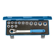 Jeu de clés à douille 19 SKU-20 1/2 po. 6 pans 14 pces 10 24 mm 6 pans mallette en-1