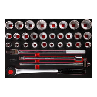 Jeu de clés à douille 3/4" dans insert en mousse, 32 pcs KS Tools