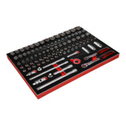 Jeu de clés à douille 3/8''+ 1/2" dans insert en mousse, 101 pcs KS Tools-3
