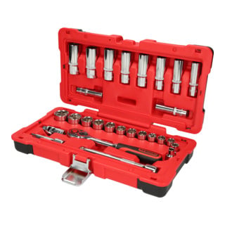 Jeu de clés à douille 3/8" CHROMEplus KS Tools, 27 pcs.