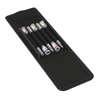 Jeu de clés à douille 8740 A HF 1 1/4 po. 5pcs. ouv. 4-8 mm avec fonction de mai
