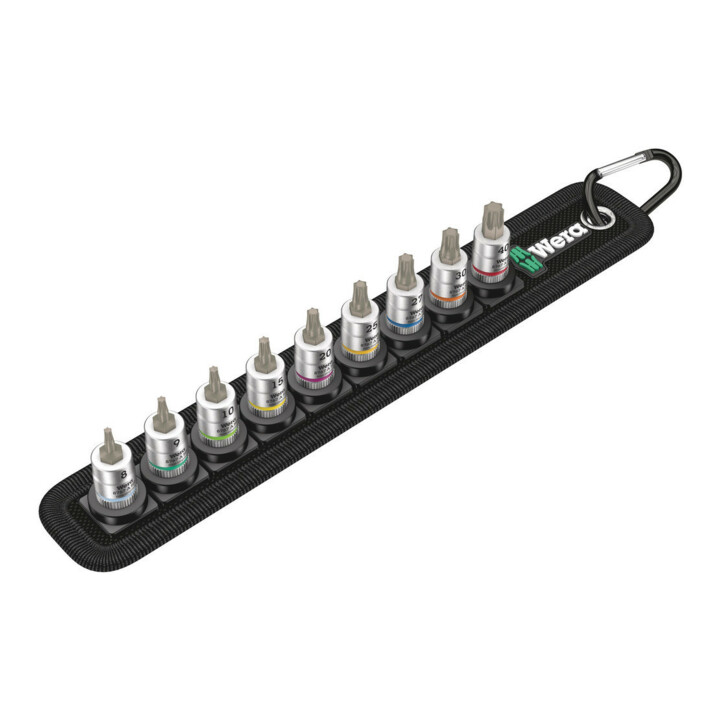 Jeu de clés à douille Belt 3 1/4 po. 9pcs. TX8-TX 40 avec fonction de maintien p