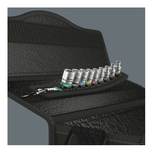Jeu de clés à douille Belt 4 1/4 po. 9pcs. ouv. 5-13 mm vis 6 pans WERA