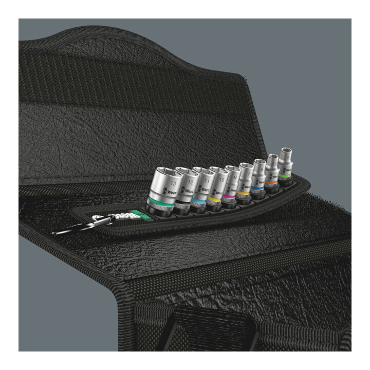 Jeu de clés à douille Belt 4 1/4 po. 9pcs. ouv. 5-13 mm vis 6 pans WERA
