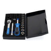 Jeu de clés à douille D 20 KAU-20 1/4po. 37pcs.UD-IN-IS-PH-PZ-TX cliquet révers.-2