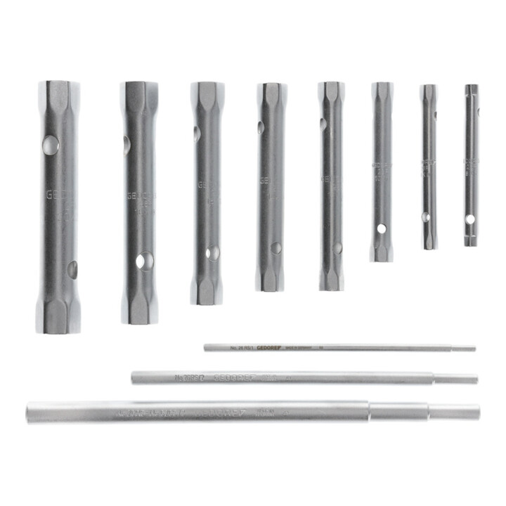 Jeu de clés à douille double Gedore à arbre creux, 8 pièces, 6-22 mm