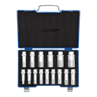 Jeu de clés à douille Gedore 1/2'' 15 pcs UD 10-32 mm