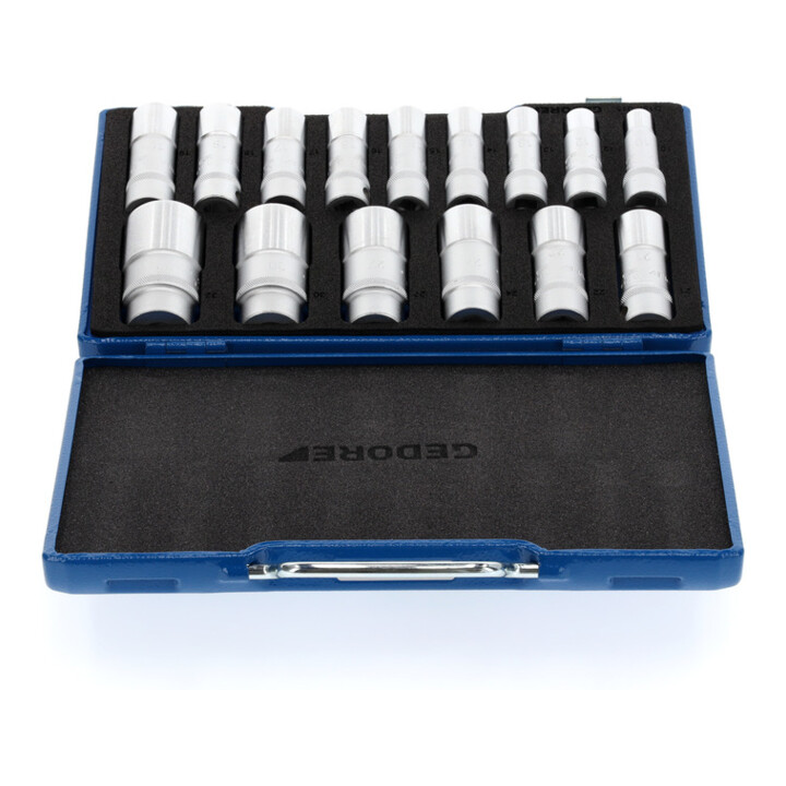 Jeu de clés à douille Gedore 1/2'' 15 pcs UD 10-32 mm