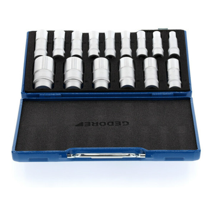 Jeu de clés à douille Gedore 1/2'' 15 pcs UD 10-32 mm