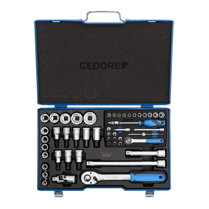 Jeu de clés à douille Gedore 1/4''+1/2'' 50 pcs 4-30 mm