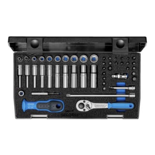 Jeu de clés à douille Gedore 1/4" 49 pièces, UD-IN-IS-PH-PZ-TX-XZN