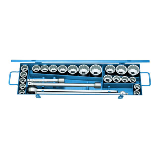 Jeu de clés à douille Gedore 3/4'' 25 pcs profil UD mm+INCH