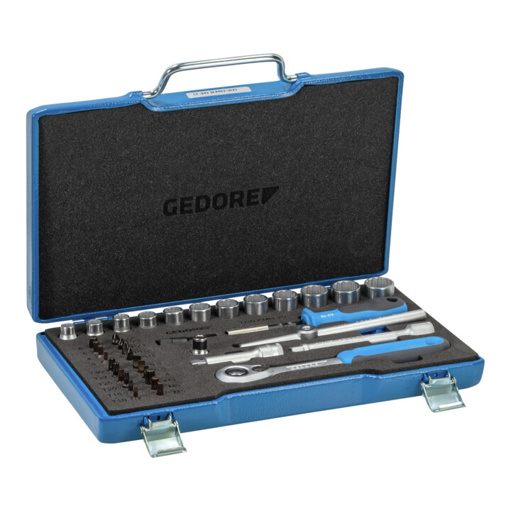 Jeu de clés à douille Gedore 3/8'' 40 pcs IN-IS-PH-PZ-TX-XZN