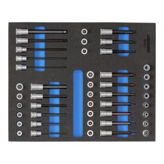 Jeu de clés à douille Gedore 3/8'' dans le module Check-Tool, 52 pcs