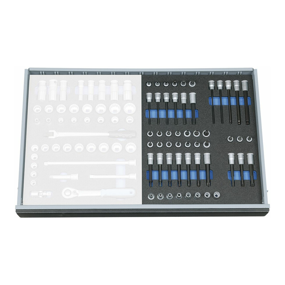 Jeu de clés à douille Gedore 3/8'' dans le module Check-Tool, 52 pcs