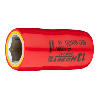 Jeu de clés à douille hexagonales 880KV-13 carré creux 10 mm (3/8 pouce) hexagone extérieur profil de traction 13 mm HAZET
