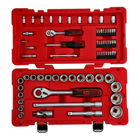 Jeu de clés à douille KS Tools 1/4"+1/2", 68 pcs.