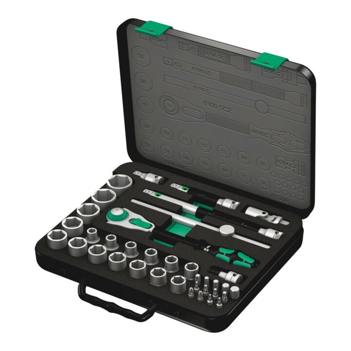 Jeu de clés à douille Wera Zyklop Speed 37 pcs 10-32mm