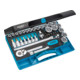 Jeu de clés à douilles 954N ∙ Carré creux 12,5 mm (1/2 pouce) ∙ Profil Traction à 6 pans extérieurs, Profil Pozidriv PZ, Profil Phillips PH, Profil à 6 pans intérieurs, Profil TX intérieur ∙ Nombre d'outils : 44 HAZET