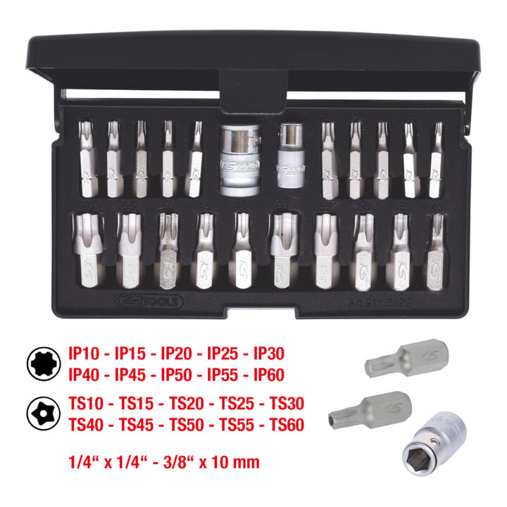 Jeu de clés à douilles KS Tools TX PLUS 22 pcs.