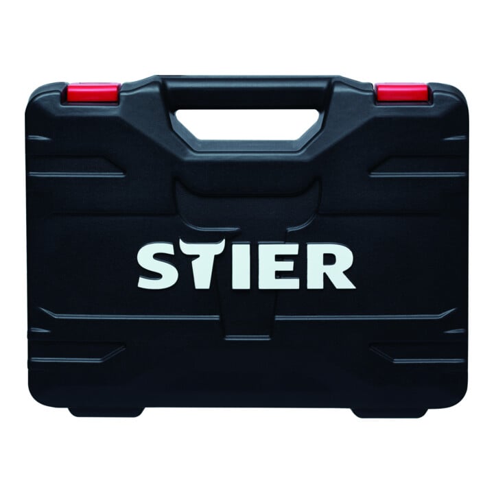 Jeu de clés à douilles STIER, 1/2 pouce, 1/4 pouce, ISK/TX, 42 pièces