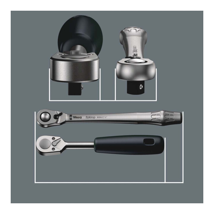 Jeu de clés à douilles Wera carré 1/4″ 28 pièces