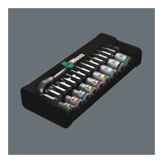 Jeu de clés à douilles WERA, carré 1/4″ 28 pièces P