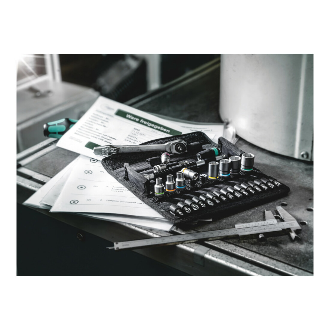 Jeu de clés à douilles WERA, carré 1/4″ 28 pièces P