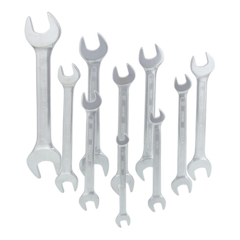 Jeu de clés à fourche, 10 pcs. 8-32mm