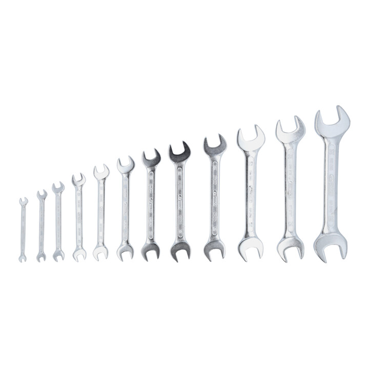 Jeu de clés à fourche, 12 pcs., 6x7-30x32mm