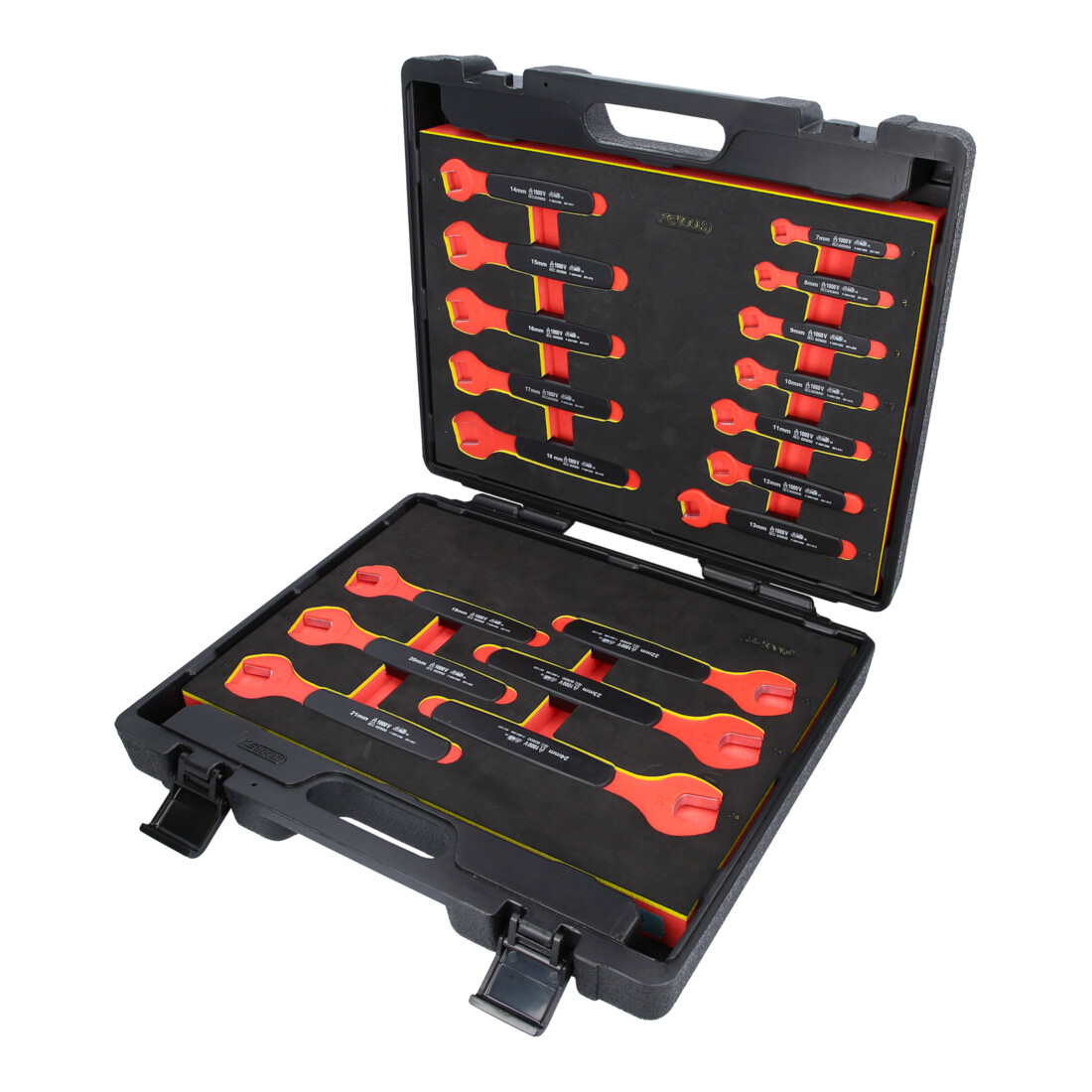 Jeu de clés à fourche avec gaine isolante KS Tools, 18 pcs