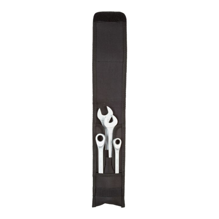 Jeu de clés à fourche Gedore 4 pcs. acier CV chromé mat avec mousqueton