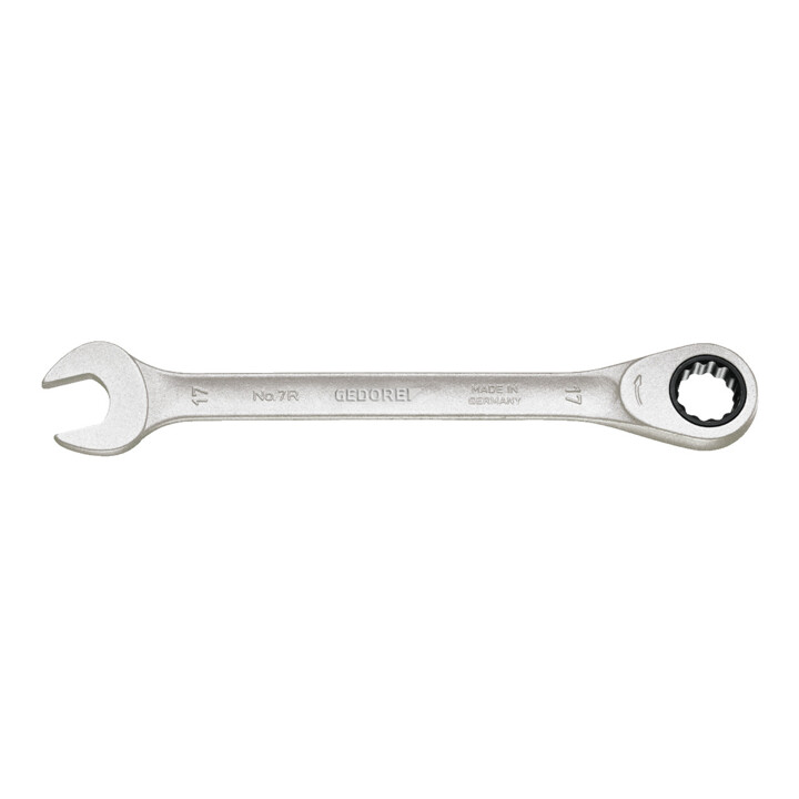 Jeu de clés à fourche Gedore 4 pcs. acier CV chromé mat avec mousqueton