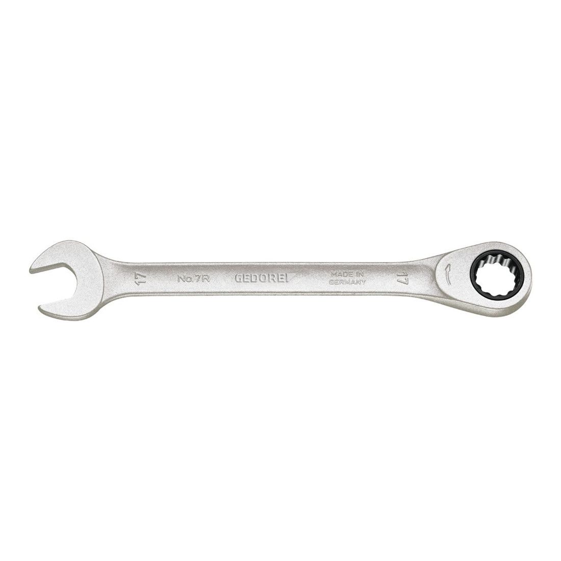 Jeu de clés à fourche Gedore 4 pcs. acier CV chromé mat avec mousqueton