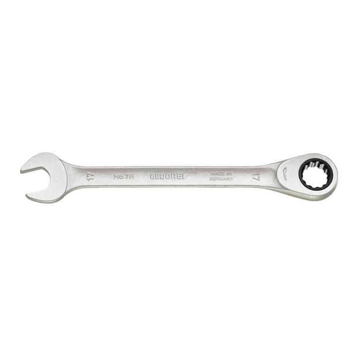 Jeu de clés à fourche Gedore 4 pcs. acier CV chromé mat avec mousqueton