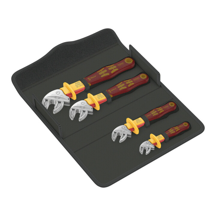 Jeu de clés à fourche isolées et auto-ajustables Wera 6004 Joker VDE 4 Set 1 , 4 pièces
