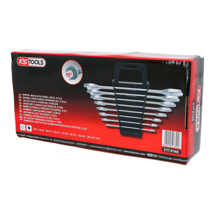 Jeu de clés à fourche KS Tools 8 pcs., 6x7-20x22mm
