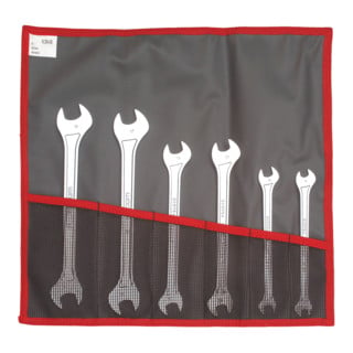 Jeu de clés à fourches Facom métriques extra fines, en trousse, 6 pcs.