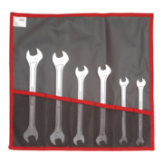 Jeu de clés à fourches Facom métriques extra fines, en trousse, 6 pcs.