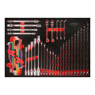 Jeu de clés à molette dans insert en mousse, 49 pcs KS Tools