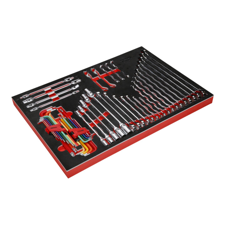 Jeu de clés à molette dans insert en mousse, 49 pcs KS Tools
