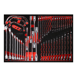Jeu de clés à molette dans insert en mousse, 51 pcs KS Tools