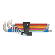 Jeu de clés à molette Wera 3950/9 Hex-Plus Multicolore Imperial Stainless 1, 9 pièces, pouces, acier inoxydable-1