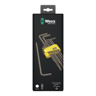Jeu de clés à molette Wera 950/13 Hex-Plus Imperial 1 SB , inch, BlackLaser, 13 pièces