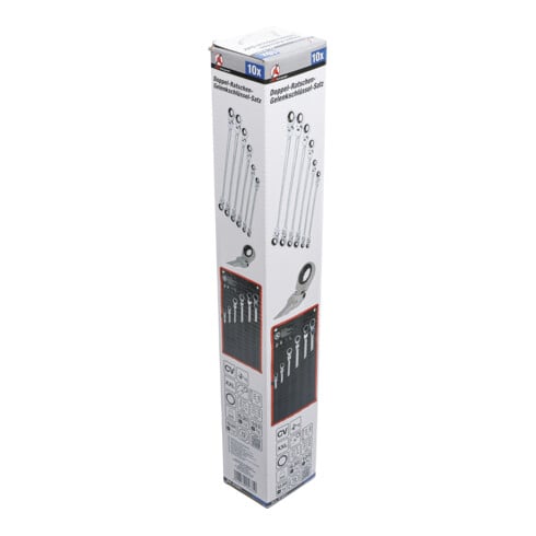 Jeu de clés à oeil à cliquet 8 - 19 mm 10 pièces BGS