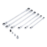 Jeu de clés à oeil à cliquet 8 - 19 mm 10 pièces BGS-5