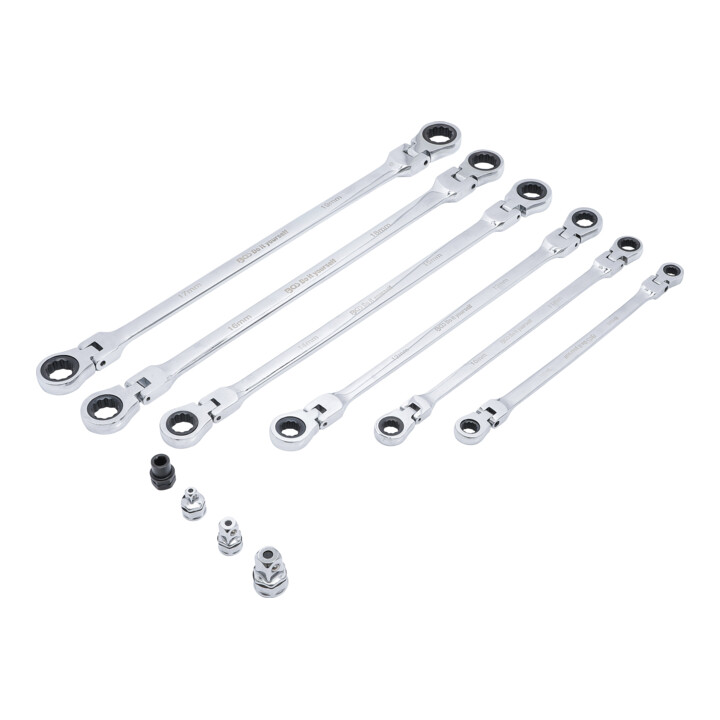 Jeu de clés à oeil à cliquet 8 - 19 mm 10 pièces BGS