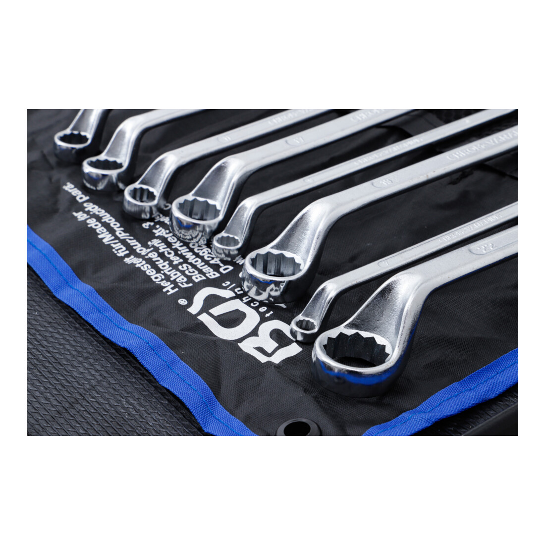 Jeu de clés à œil doubles coudées 6 x 7 - 20 x 22 mm 8 pièces BGS