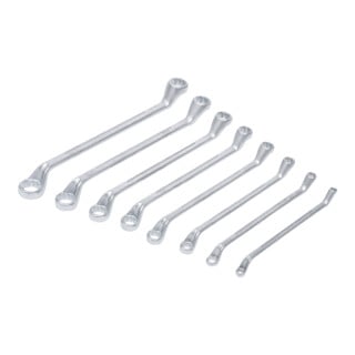Jeu de clés à œil doubles coudées 6 x 7 - 20 x 22 mm 8 pièces BGS